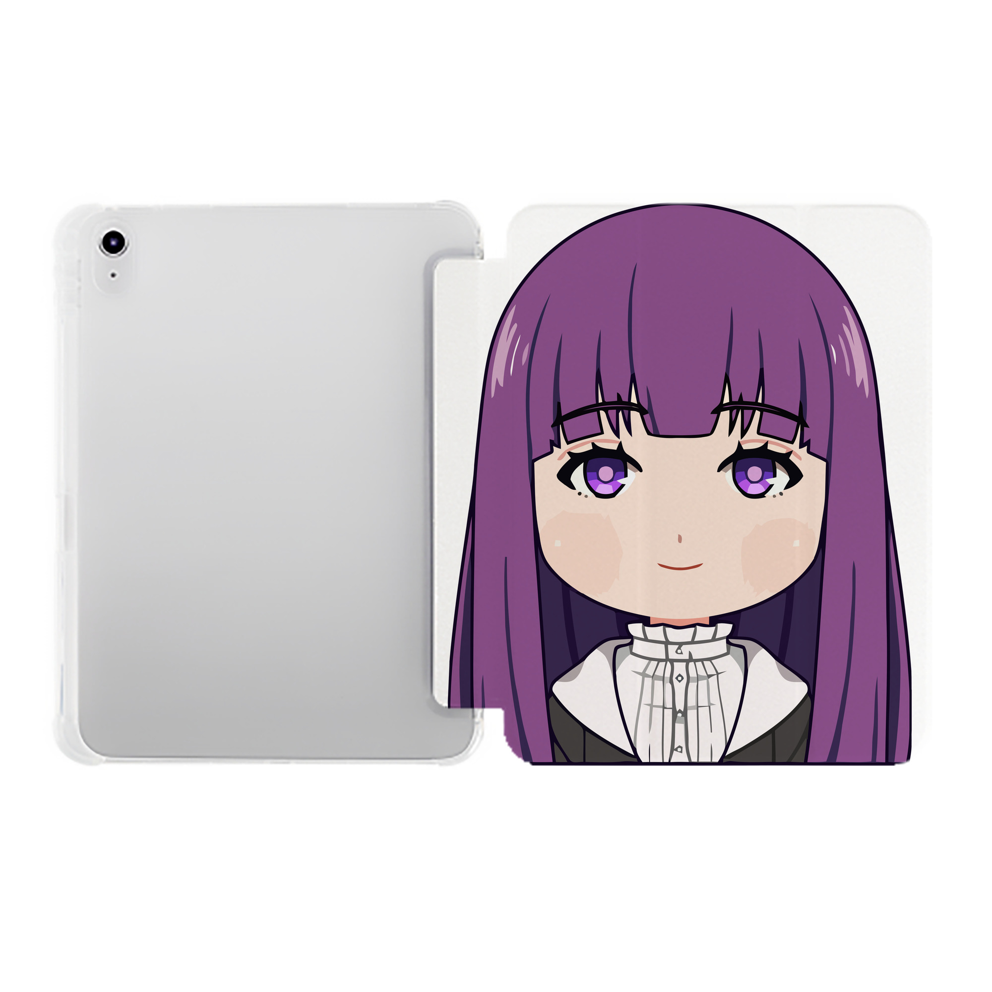 （画像用） 葬送のフリーレン Frieren IPad ケース ペン収納付き 三つ折りスタンド PUレザー×シリコン 対応機種9.5/10.5/10.9インチ